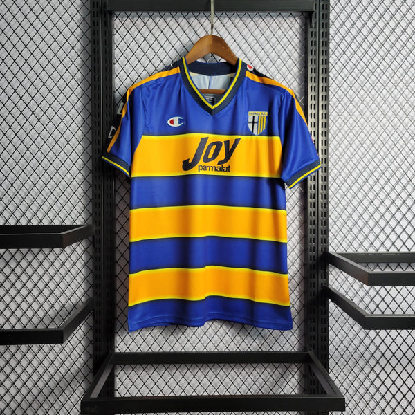 Camisa Parma Away 01/02 Retrô - Azul e Amarela