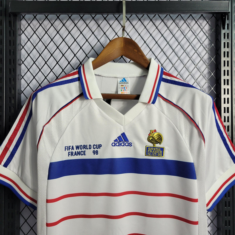 Camisa França Away 1998 Retrô - Branca