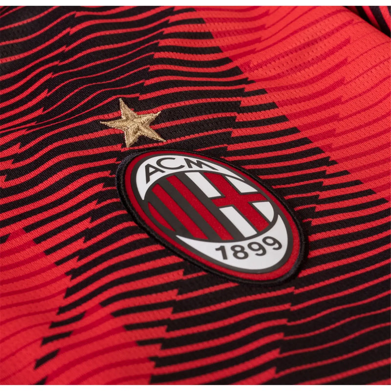 Camisa Milan Home 23/24 - Preta e Vermelha