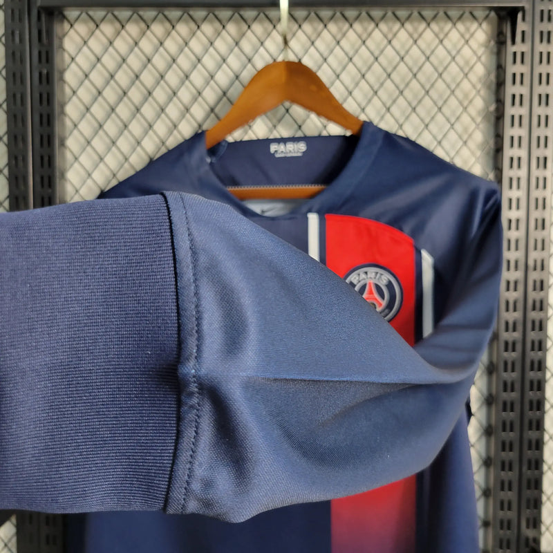 Camisa PSG Home 23/24 Manga Longa - Azul