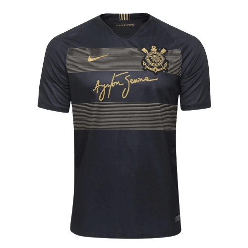 Camisa Corinthians Ayrton Senna 18/19 Retrô - Preta