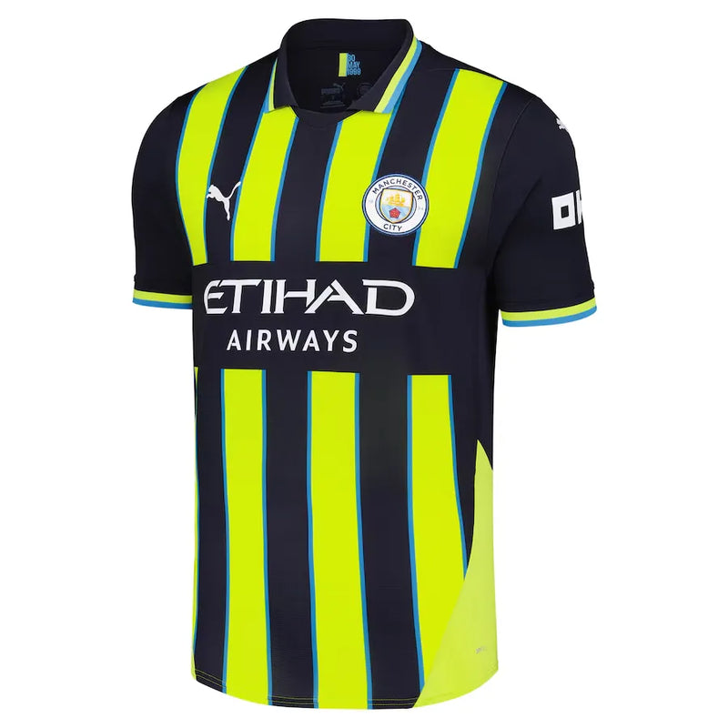 Camisa Manchester City Away 24/25 - Azul e Amarela