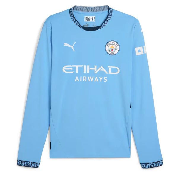 Camisa Manchester City Home 24/25 Manga Longa - Azul